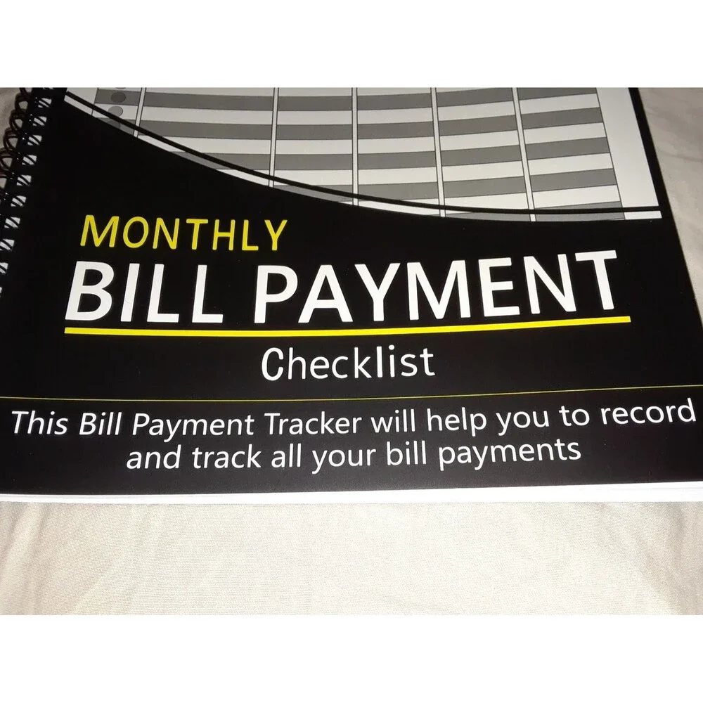 4 Year Monthly Bill Payment Organizer Spiral Notebook Simple Record Keeping